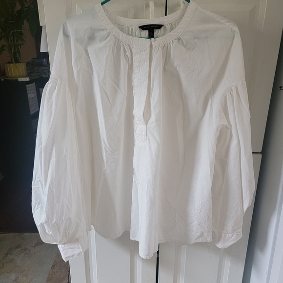 Banana Republic Tops - Oversized Long Sleeve Blouse With Puffy Sleeves (Banana Republic)